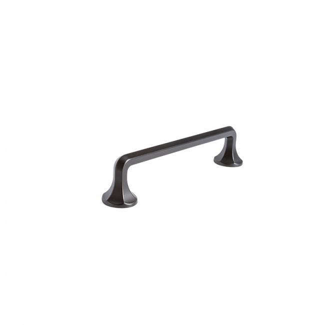 TIRADOR DE MUEBLE RIOLITA. ZAMAK. NEGRO MATE. ASA RECTA - GIUSTI