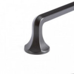 TIRADOR DE MUEBLE RIOLITA. ZAMAK. NEGRO MATE. ASA RECTA - GIUSTI