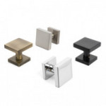 POMO LATÓN MODELO NANO 209 62x62 DISPONIBLE EN CROMO, NEGRO MATE, NÍQUEL MATE Y CUERO INGLÉS.