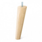 PATA MADERA CONICA INCLINADA H120 - H150 M8 ACABADO NATURAL/NEGRO