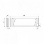 SOPORTE EST. ZAMAK KANSAS L300 IZQUIERDA CROMO