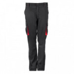 PANTALÓN BICOLOR STRETCH NEGRO-ROJO
