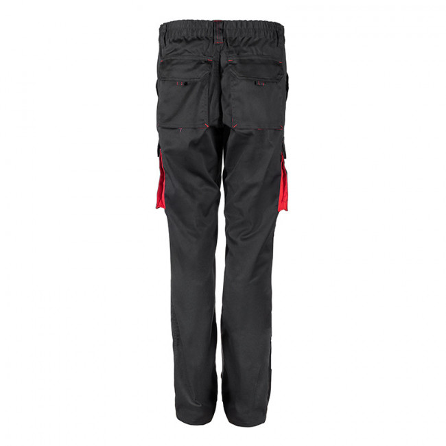PANTALÓN BICOLOR STRETCH NEGRO-ROJO