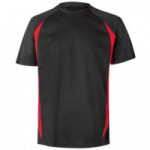 CAMISETA TÉCNICA BICOLOR . CINTA DE TEJIDO BASE. CORTE RECTO CON CUELLO REDONDO. CAMISETA DE MANGA CORTA - VELILLA