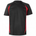 CAMISETA TÉCNICA BICOLOR . CINTA DE TEJIDO BASE. CORTE RECTO CON CUELLO REDONDO. CAMISETA DE MANGA CORTA - VELILLA