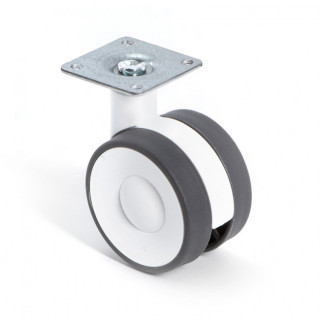 RUEDA GIRATORIA KROOS ARO DOBLE ø60 CON PLACA 2