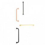 TIRADOR ZAMAK MODELO BELLA ACABADO EN COBRE CEPILLADO, ORO CEPILLADO, GRIS GRAFITO, NEGRO MATE