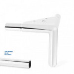 PATA ALUMINIO MODELO TEOS H130 ø25 ACABADOS CROMO Y NEGRO