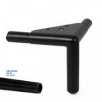 PATA ALUMINIO MODELO TEOS H130 ø25 ACABADOS CROMO Y NEGRO