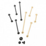 TIRADOR ZAMAK MODELO CLOVIS ACABADO ORO SATINADO Y NEGRO HIERRO