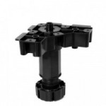PATA COCINA OCTO+ REGULABLE 85-110 NEGRO CON TRIAGULO