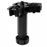 PATA COCINA OCTO+ REGULABLE 85-110 NEGRO CON TRIAGULO