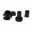PATA DE COCINA REGULABLE OCTO+. PLÁSTICO. NEGRO MATE. PARA COCINA. TETÓN EXPANSIBLE 13MM. ALTURA 80-190MM - JUYPAL