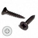 TORNILLO ROSCA MADERA CABEZA PLANA PL. NEGRO FOSFATADO. ACERO. PARA MADERA Y AGLOMERADO. ROSCA GRUESA. DIÁMETRO