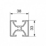 PERFIL ALUMINIO KUADRO-SISTEM 5,25 PLATA MATE