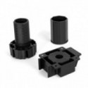 PATA DE COCINA REGULABLE OCTO. PLÁSTICO. NEGRO. PARA ZÓCALO DE MADERA O PVC - JUYPAL