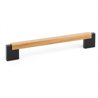 TIRADOR COMBINADO DUO MINI. ALUMINIO/MADERA. DISTANCIA ENTRE AGUJEROS 160-. DOS PUNTOS DE FIJACIÓN - VIEFE 2