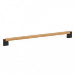 TIRADOR COMBINADO DUO MINI. ALUMINIO/MADERA. DISTANCIA ENTRE AGUJEROS 160-. DOS PUNTOS DE FIJACIÓN - VIEFE