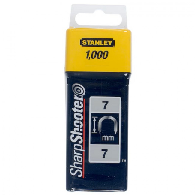 GRAPA CABLE TIPO 7. ACERO. FIJACIÓN DE CABLES. -. GRAPADORA MANUAL. 1000 UNIDADES - STANLEY