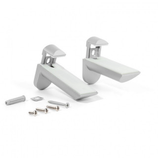 SOPORTE ESTANTE MURAL MODELO KAIMAN ACABADO EN RAL 9006, INOX Y NEGRO (2UNIDADES) 2