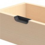 TIRADOR PLÁSTICO EMBUTIR MODELO POKYO C65 L130 ACABADO NEGRO SP22-SP30