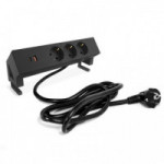 REGLETA DEKS 3TT+USB A/C NEGRO MATE / BLANCO REGLETA DEKS 3TT+USB A/C NEGRO MATE / BLANCO