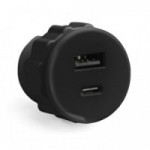 MÓDULO DE CONEXIÓN USB PARA EMBUTIR USB A Y USB TIPO C. AC 220-250 V