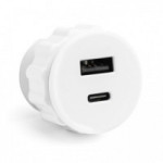 MÓDULO DE CONEXIÓN USB PARA EMBUTIR USB A Y USB TIPO C. AC 220-250 V