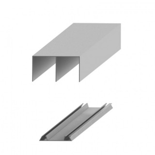 GUÍAS SUPERIOR E INFERIOR LUGANO 2/3M SP10/16 ACABADOS BLANCO MATE, PLATA MATE, NEGRO 2