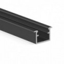 PERFIL LED PARA EMBUTIR KALE+. CON TAPA DIFUSORA. LONGITUD 3 M. ACABADOS PLATA MATE, NEGRO MATE Y BLANCO MATE