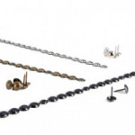 TACHUELA EN TIRA HIERRO NIQUELADO 9,5MM. (+ 20 TACHUELAS SUELTAS / METRO) 50M.