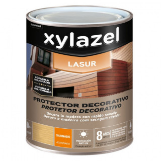 LASUR PROTECTOR DECORATIVO. SATINADO. AL AGUA. CASTAÑO - XYLAZEL