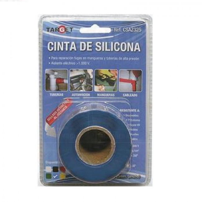 CINTA AUTOVULCANIZABLE. ROLLO. SELLADO. AZUL. BLÍSTER COLGANTE. LONGITUD 3M - TARGET