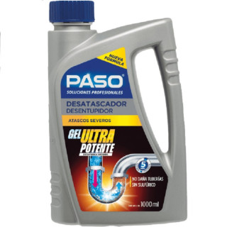 DESATASCADOR EN GEL. PARA TUBERÍAS Y DESAGÜES. 1L. PLÁSTICO. TAPÓN ROSCADO - CEYS