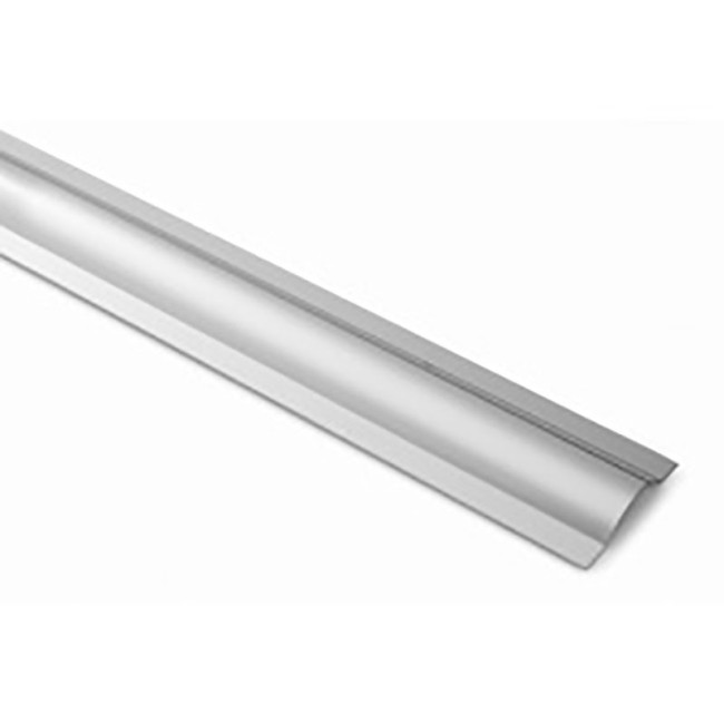 TAPACABLE ADHESIVO. ALUMINIO. PLATEADO MATE O SATINADO. ANCHO 53MM. SECCIÓN EN U. LONGITUD 100CM - BRINOX