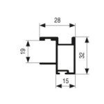 PERFIL TIRADOR MODELO NILA SP19 PLATA MATE / BLANCO / NEGRO MATE SP19 2,60M PERFIL TIRADOR MODELO NILA SP19 PLATA MATE / BLANCO / NEGRO MATE SP19 2,60M