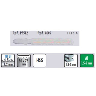 5 HOJAS CALAR CHAPA/ALUMINIO 5512 T118A METAL FINO EN GENERAL. 21 DIENTES