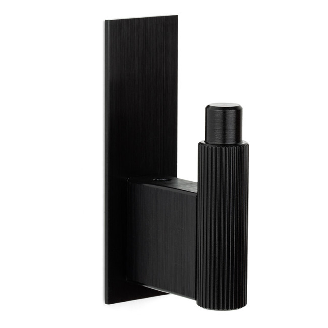 PERCHA PARA PUERTA ARPA NEGRO CEPILLADO - VIEFE