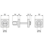 MULETILLA DESBLOQUEO ZAMAK 50X50 NIQUEL SATINADO