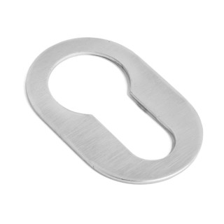 BOCALLAVE ADHESIVO OVAL 26X42X1 ACABADO CROMO SATINADO, NEGRO, BLANCO ACABADO CROMO CEPILLAD 2