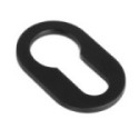 BOCALLAVE ADHESIVO OVAL 26X42X4 ACABADO CROMO SATINADO, NEGRO, BLANCO ACABADO CROMO CEPILLAD