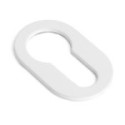 BOCALLAVE ADHESIVO OVAL 26X42X4 ACABADO CROMO SATINADO, NEGRO, BLANCO ACABADO CROMO CEPILLAD