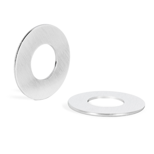 ARANDELA REDONDA D30 G.1MM ACABADOS CROMO SATINADO, NEGRO, BLANCO ACABADO CROMO CEPILLAD ACABADO CROMO CEPILLAD