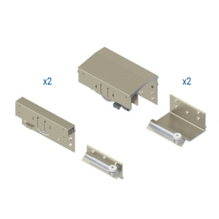KIT PUERTAS EXTERIOR/INTERIOR MODELO PYRAMID PARA 2 PUERTAS 2