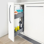 BOTELLERO EXTRAIBLE MODELO BACAN M150/M300. CON 2 BANDEJAS. ACABADO ANTRACITA