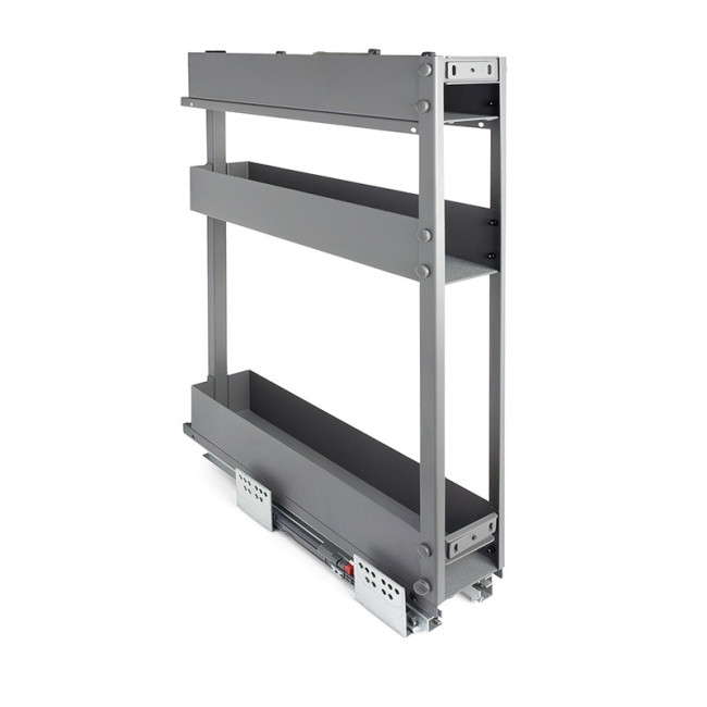 BOTELLERO EXTRAIBLE MODELO BACAN M150/M300. CON 2 BANDEJAS. ACABADO ANTRACITA