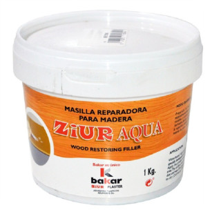 MASILLA PARA MADERA ZIUR AQUA. RELLENO Y RESTAURACIÓN. 1 KG - BAKAR