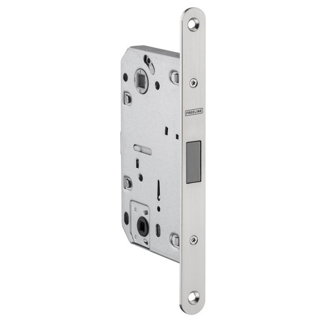 CERRADURA MAGNÉTICA DE EMBUTIR PARA BAÑO CALEB. ACERO INOXIDABLE. FUNCIÓN WC