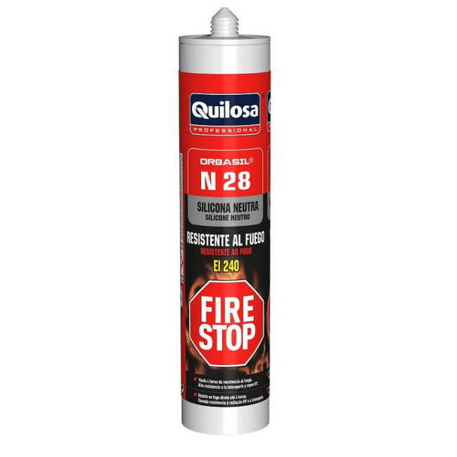 SILICONA NEUTRA RF-240 FIRE-STOP 300ml GRIS PERLA N-28