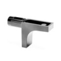 SOPORTE ESTANTE CRISTAL K-LINE. . NÍQUEL NEGRO. PARA ESTANTES DE MADERA O CRISTAL. GOMA TRANSPARENTE - ITALIANA FERRAMEN